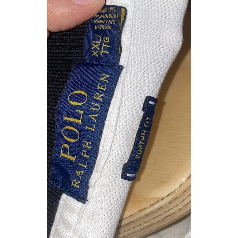 Polo Ralph Lauren USA Short Sleeve Polo Shirt  Men XXL White See Description C12